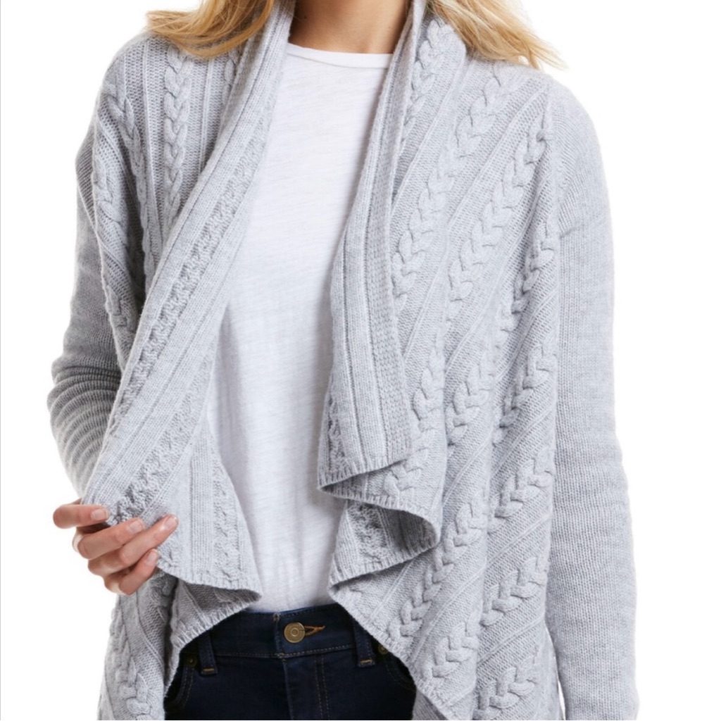 Vineyard Vines Waterfall Cable Knit Cashmere Wool Cardigan